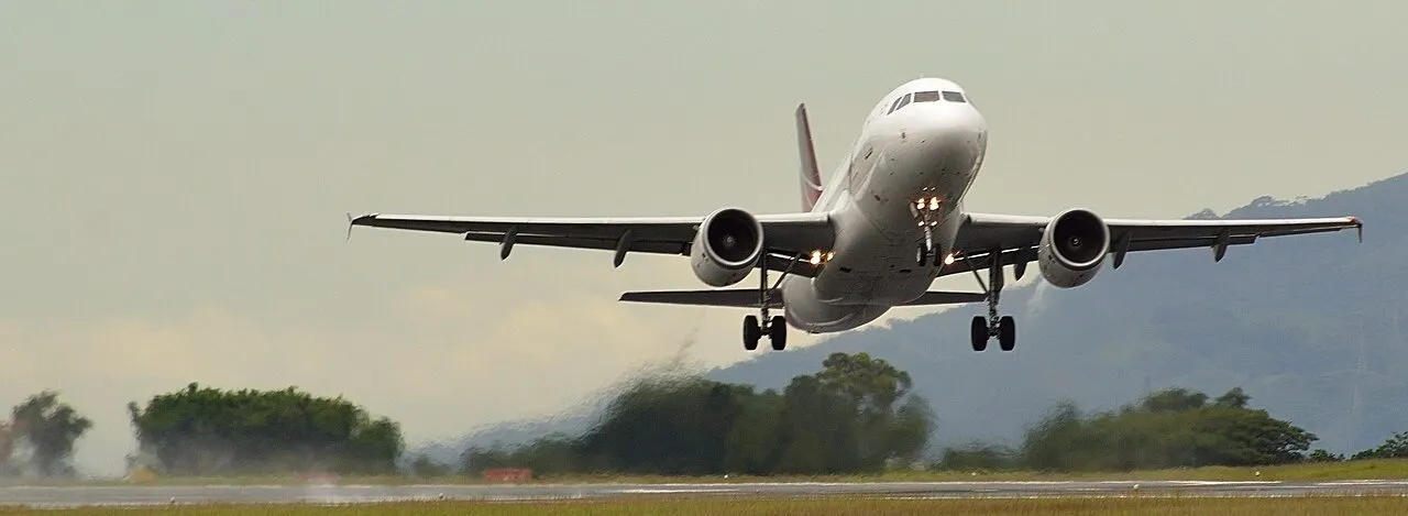An aircraft in flight