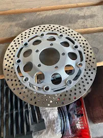 A ceramic-coated brake disc and hub