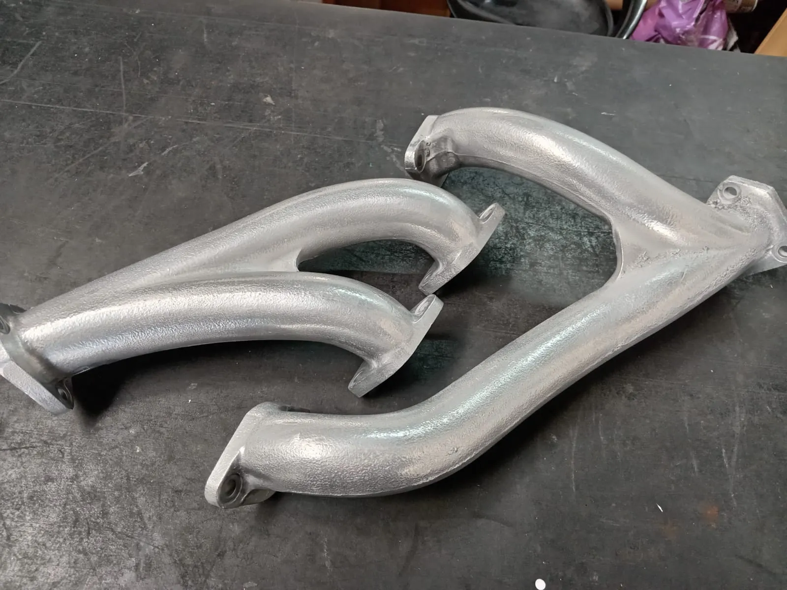 The same manifold after a high-temperature ceramic coating