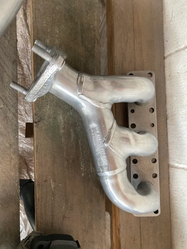 A ceramic-coated BMW exhaust manifold