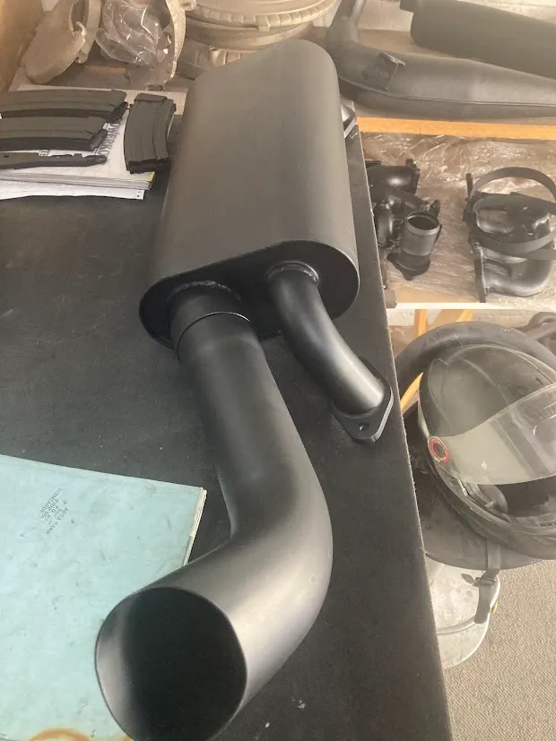 A ceramic-coated vehicle silencer
